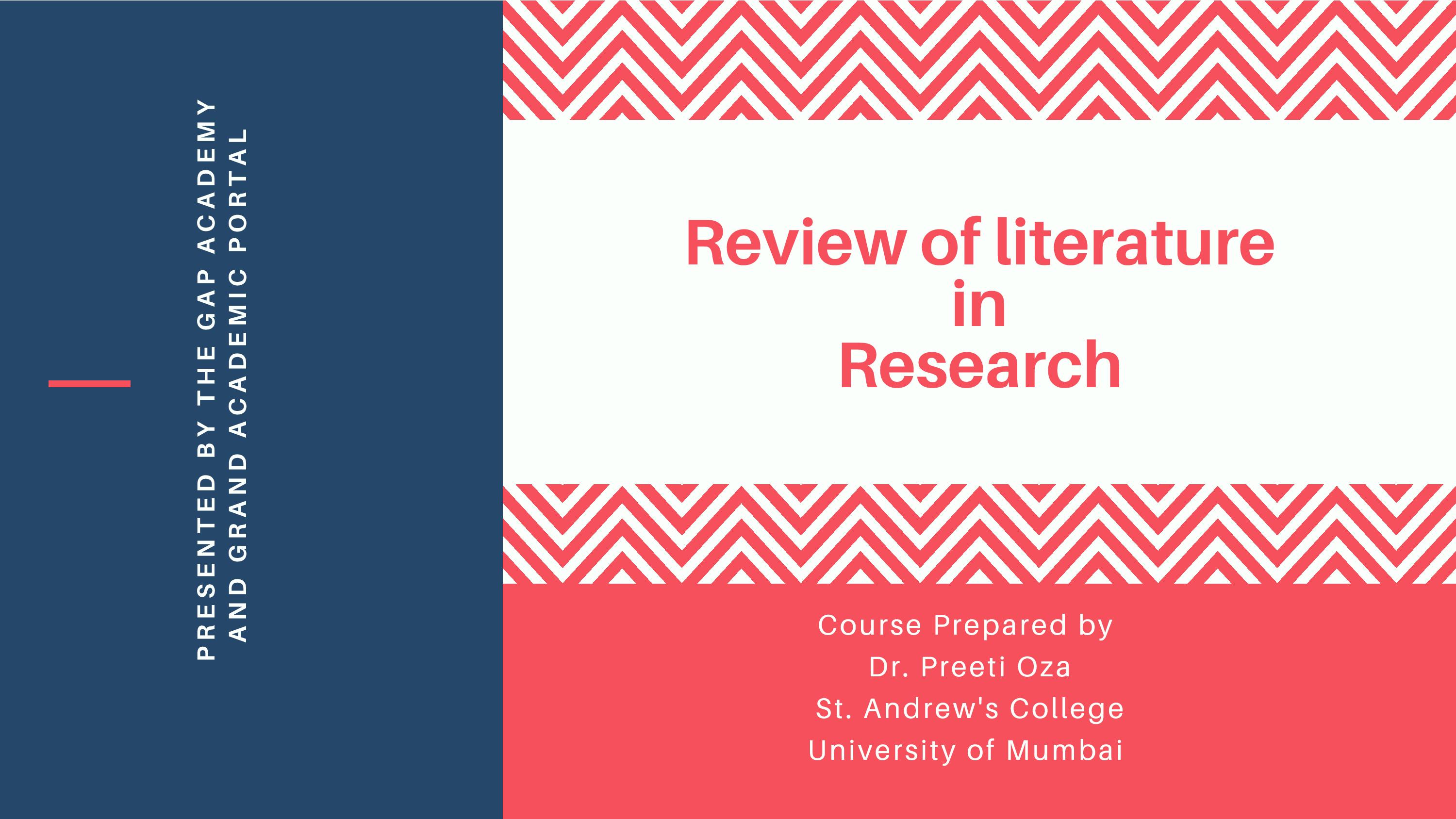what is literature review in social science research